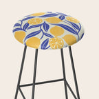 Lemon Orchard - blue and yellow Stool Gallery Image 2