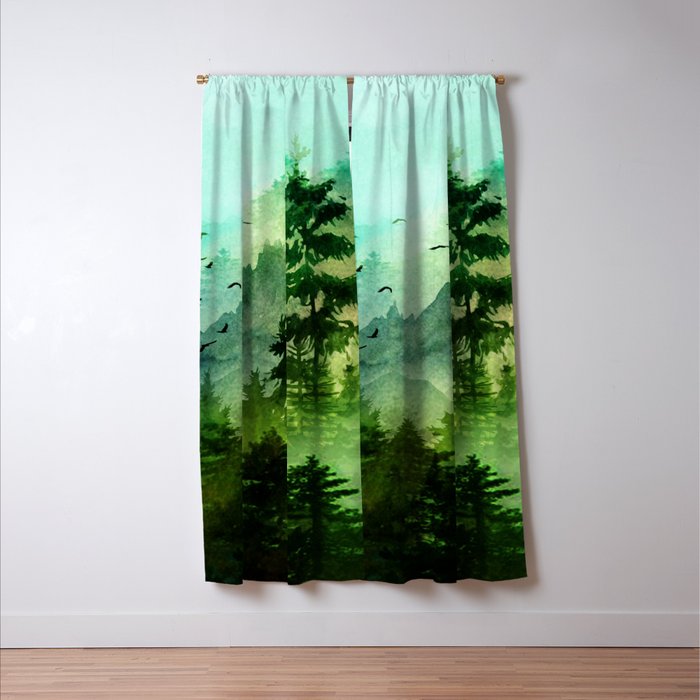 Mountain Morning Window Curtain Gallery Image 3