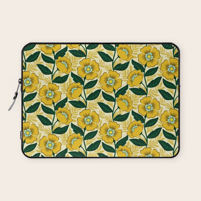 Yellow flower garden Laptop Sleeve Gallery Image 1
