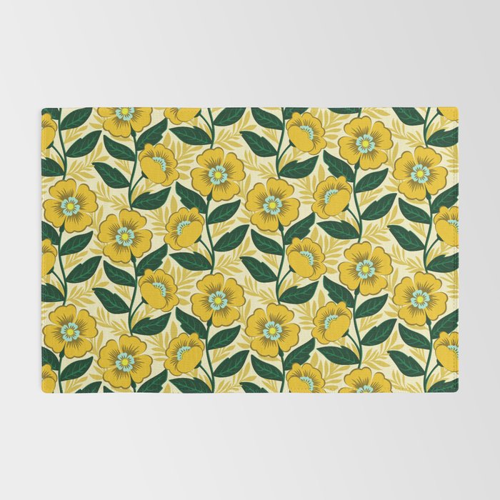 Yellow flower garden Rug Gallery Image 2