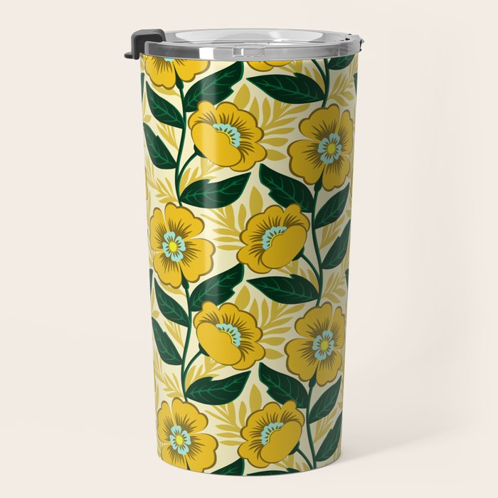 Yellow flower garden Travel Mug Gallery Image 3
