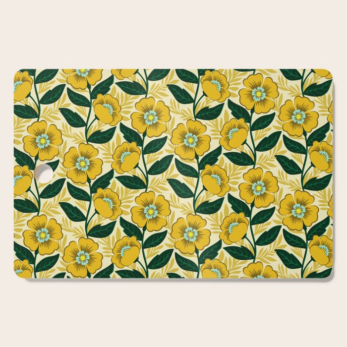 Yellow flower garden Cutting Board Gallery Image 1
