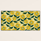 Yellow flower garden Desk Mat Gallery Image 3