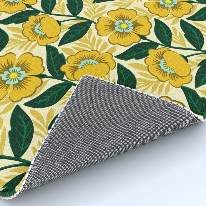 Yellow flower garden Rug Gallery Image 4