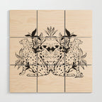 Cheetah Symmetry lines  Wood Wall Art Gallery Image 1
