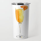 Cocktails. Watercolor Painting. Mimosa. Travel Mug Gallery Image 1