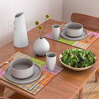Colorful Eclectic Gingham Patchwork Pattern Placemat Gallery Image 2