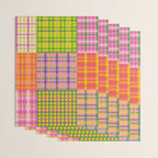 Colorful Eclectic Gingham Patchwork Pattern Wrapping Paper Gallery Image 3