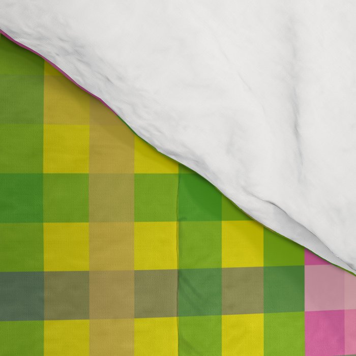 Colorful Eclectic Gingham Patchwork Pattern Comforter Gallery Image 4