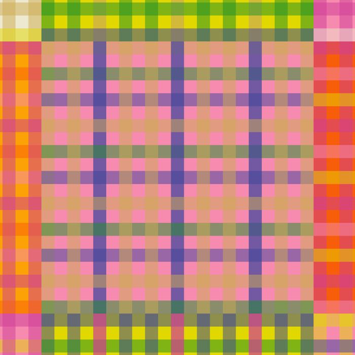 Colorful Eclectic Gingham Patchwork Pattern Coffee Mug Gallery Image 2