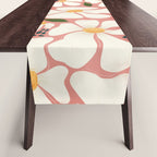 White Daisies On Pink Table Runner Gallery Image 1