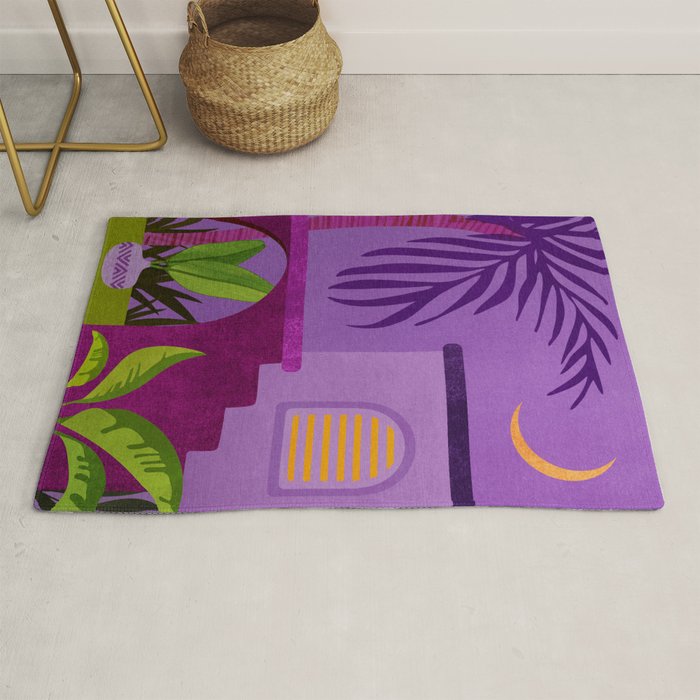 Purple Moonlight Villa  Rug Gallery Image 1