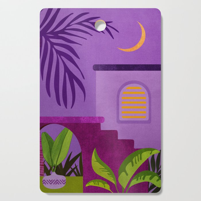 Purple Moonlight Villa  Cutting Board Gallery Image 1