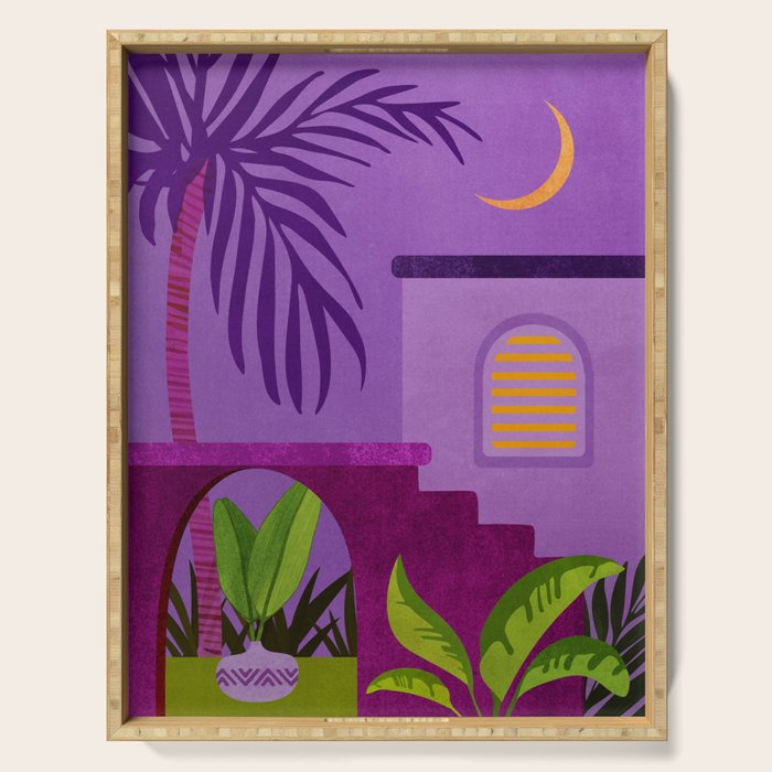 Purple Moonlight Villa  Serving Tray Gallery Image 1