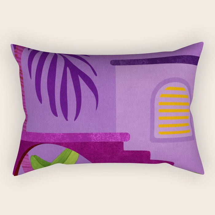 Purple Moonlight Villa  Rectangular Pillow Gallery Image 1