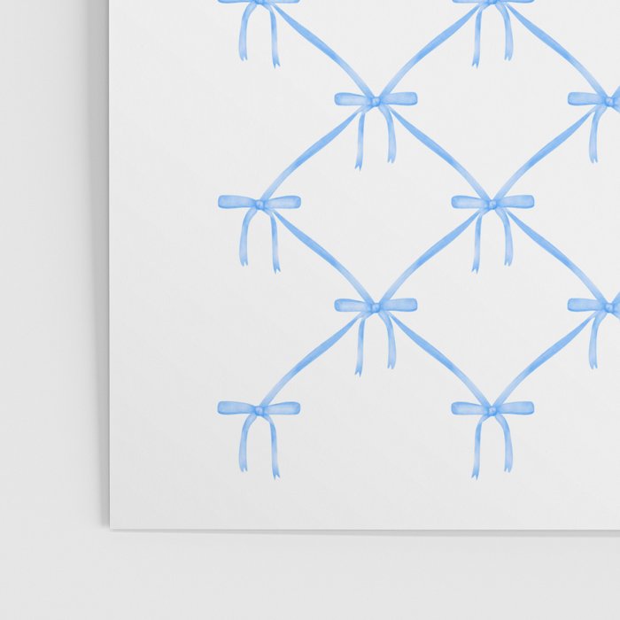 Bows & Ribbons Pattern VII Baby Blue Poster Gallery Image 3