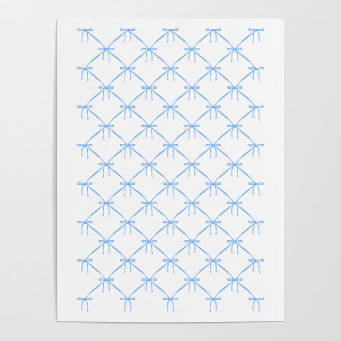 Bows & Ribbons Pattern VII Baby Blue Poster Gallery Image 4