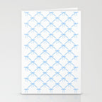 Bows & Ribbons Pattern VII Baby Blue Stationery Card Gallery Image 2