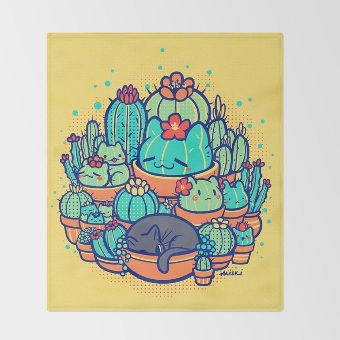 Catcus Patch Throw Blanket Gallery Image 2