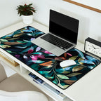 Midnight garden foliage Watercolor Leaves Dark Romantic botanical Jewel tones Desk Mat Gallery Image 2