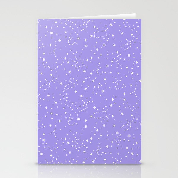 Purple Constellations Stationery Card Gallery Image 1