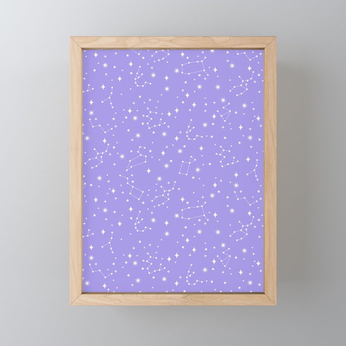Purple Constellations Mini Art Print Gallery Image 1