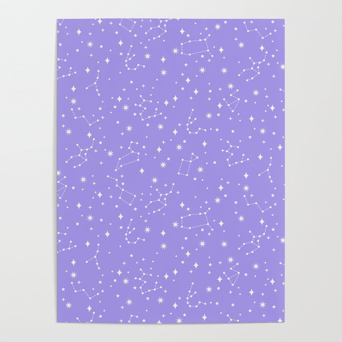 Purple Constellations Poster Gallery Image 1