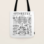 Optometrist Optometry Eye Doctor Tools Vintage Patent Print Tote Bag Gallery Image 1