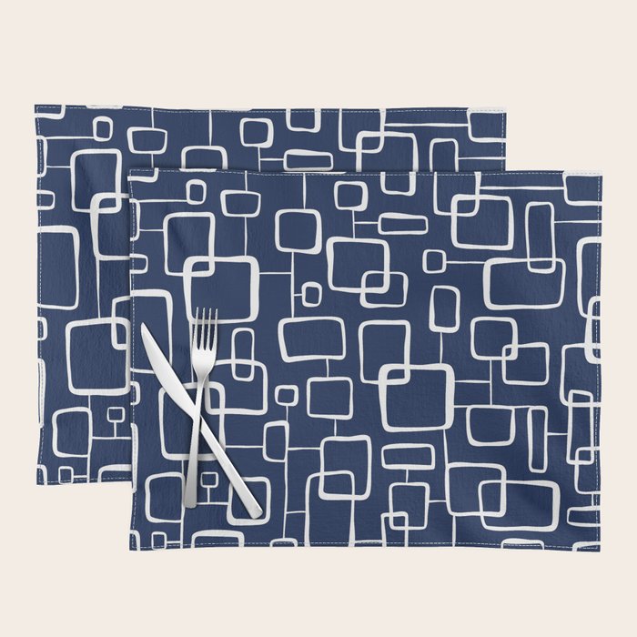 On The Quad - Navy Blue Placemat Gallery Image 1