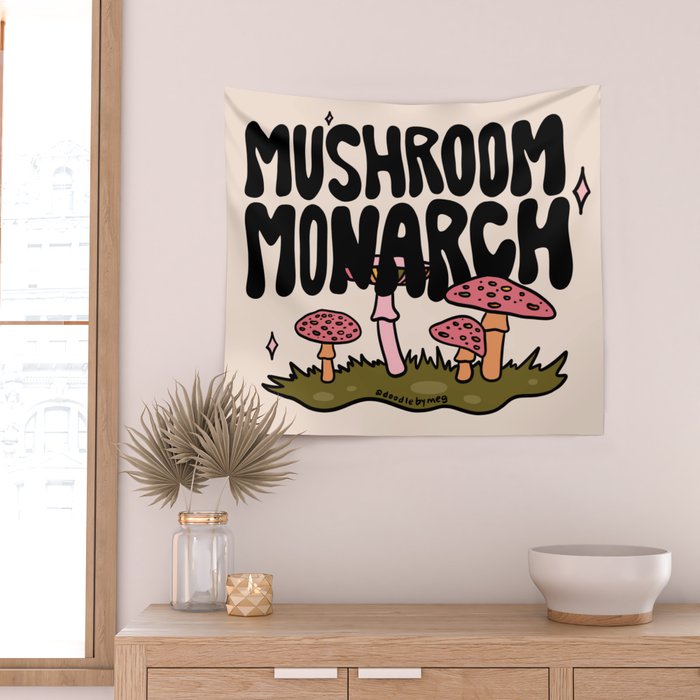 Mushroom Monarch Wall Tapestry Gallery Image 2