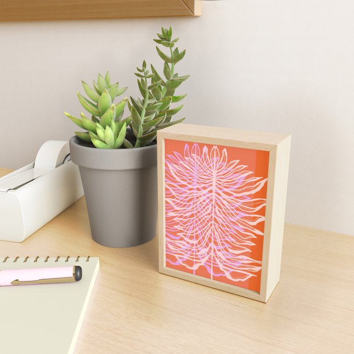 Modern Botanical Art Print - Coral Palm #1 Mini Art Print Gallery Image 2