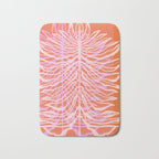 Modern Botanical Art Print - Coral Palm #1 Bath Mat Gallery Image 1