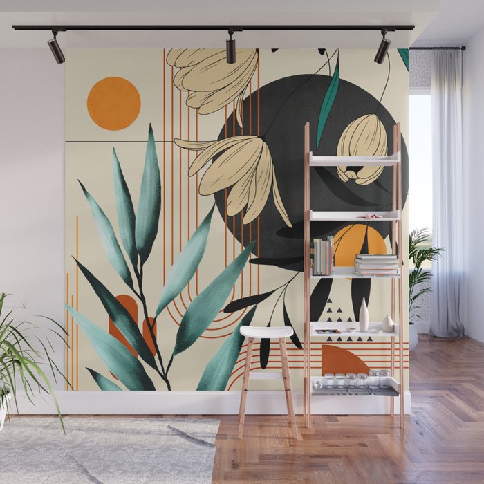 Petals Garden Geometry 1 Wall Mural Gallery Image 1