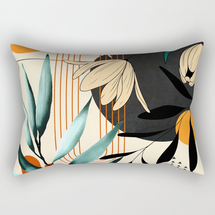 Petals Garden Geometry 1 Rectangular Pillow Gallery Image 1