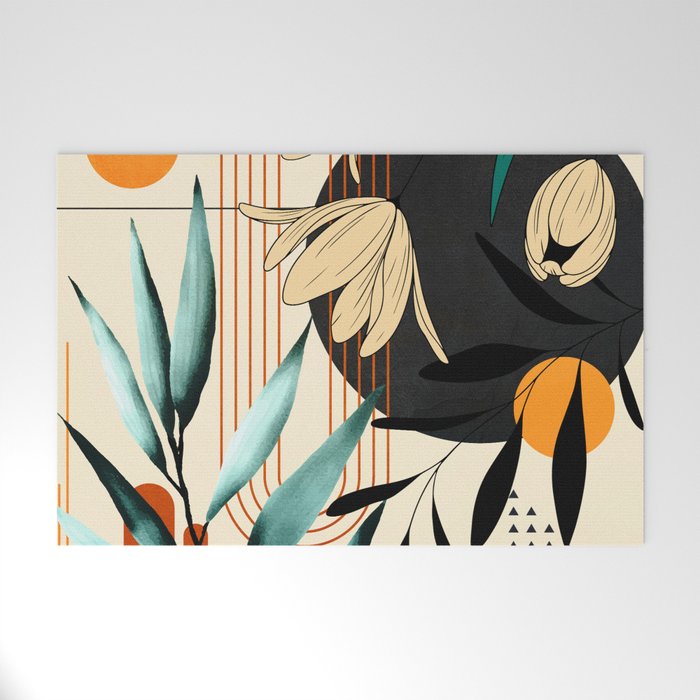 Petals Garden Geometry 1 Welcome Mat Gallery Image 1