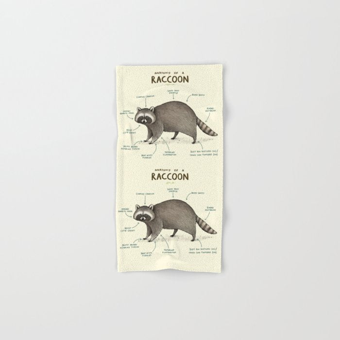 Anatomy of a Raccoon Towels Gallery Image 1