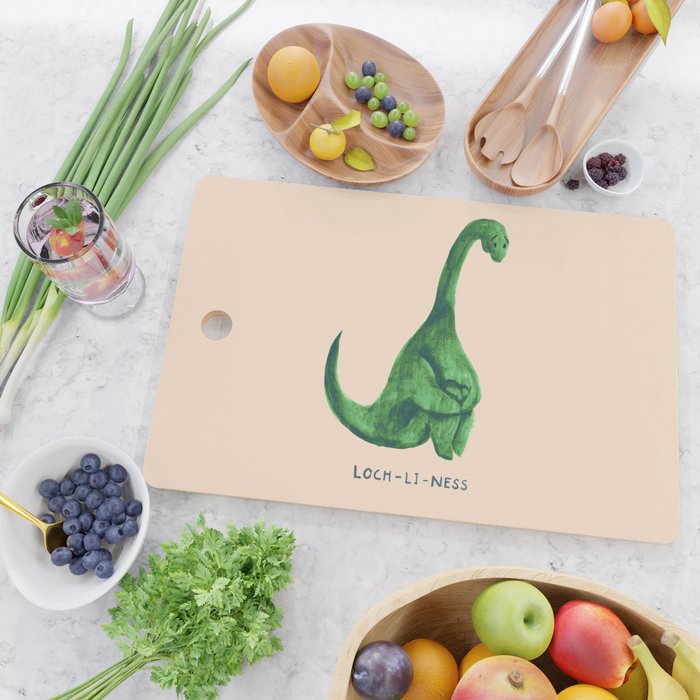Lonely loch ness monster (loch-li-ness) Cutting Board Gallery Image 2