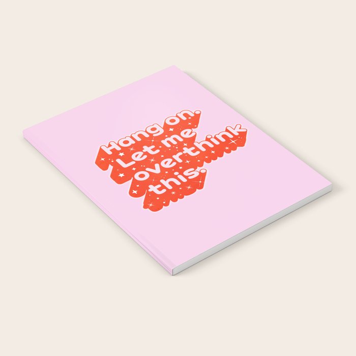 Let Me Overthink This - Anxiety Typography Notebook Gallery Image 2