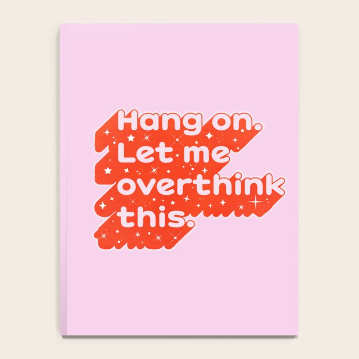 Let Me Overthink This - Anxiety Typography Notebook Gallery Image 4