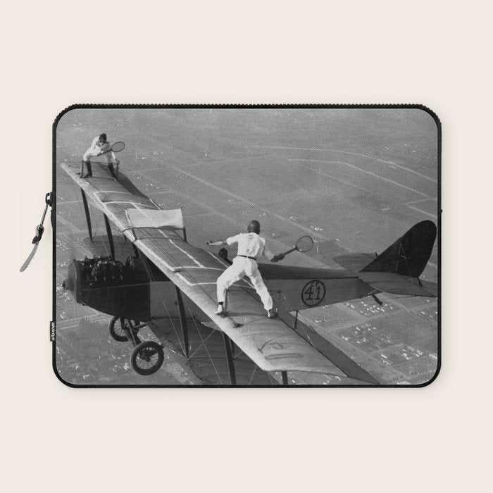 Tennis Players In Flight Gladys Roy And Ivan Unger Laptop Sleeve Gallery Image 1