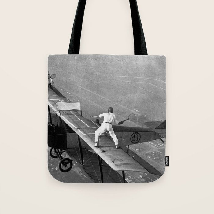 Tennis Players In Flight Gladys Roy And Ivan Unger Tote Bag Gallery Image 1