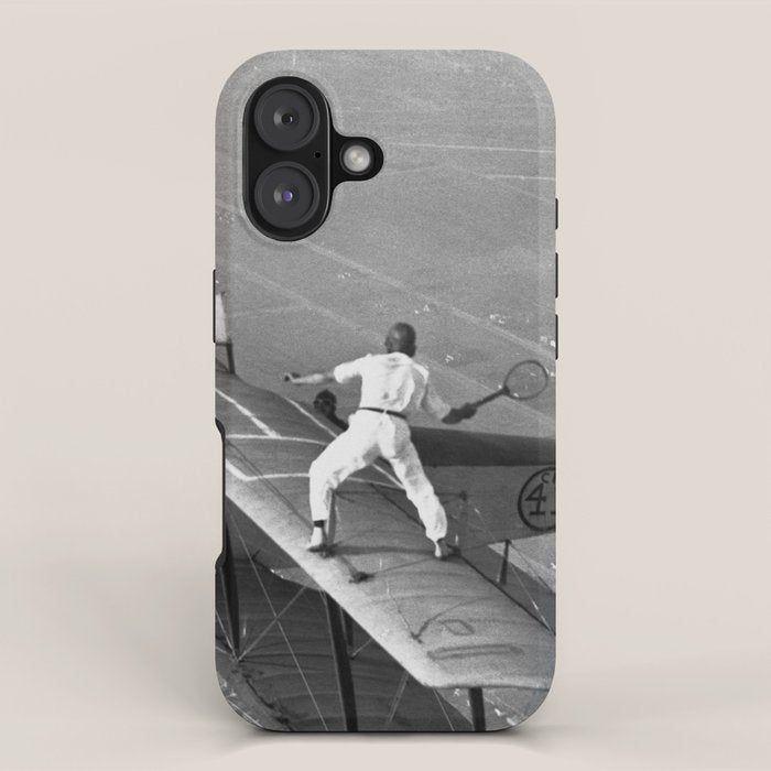 Tennis Players In Flight Gladys Roy And Ivan Unger iPhone Case Gallery Image 1