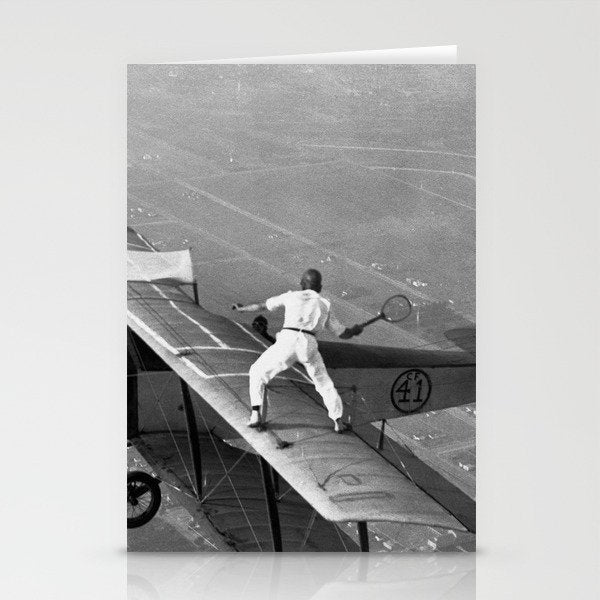 Tennis Players In Flight Gladys Roy And Ivan Unger Stationery Card Gallery Image 2