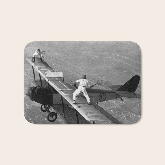 Tennis Players In Flight Gladys Roy And Ivan Unger Bath Mat Gallery Image 1