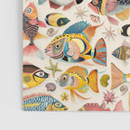 Whimsical Underwater World Multicolor Fish Pattern Poster Gallery Image 3