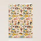 Whimsical Underwater World Multicolor Fish Pattern Stationery Card Gallery Image 2