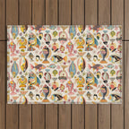 Whimsical Underwater World Multicolor Fish Pattern Outdoor Rug Gallery Image 1