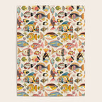 Whimsical Underwater World Multicolor Fish Pattern Poster Gallery Image 4