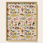 Whimsical Underwater World Multicolor Fish Pattern Serving Tray Gallery Image 1