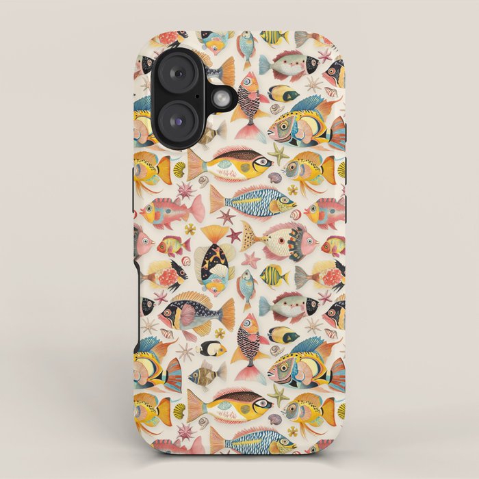 Whimsical Underwater World Multicolor Fish Pattern iPhone Case Gallery Image 1